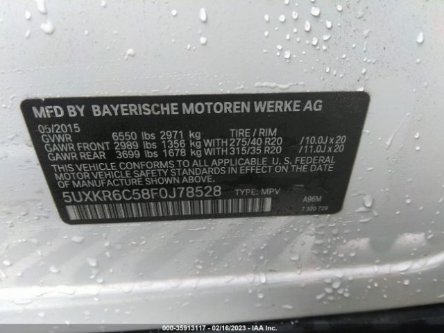 5UXKR6C58F0J78528 BMW X5 Xdrive50i