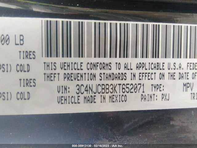 2019 Jeep Compass, VIN: 3C4NJCBB3KT652071