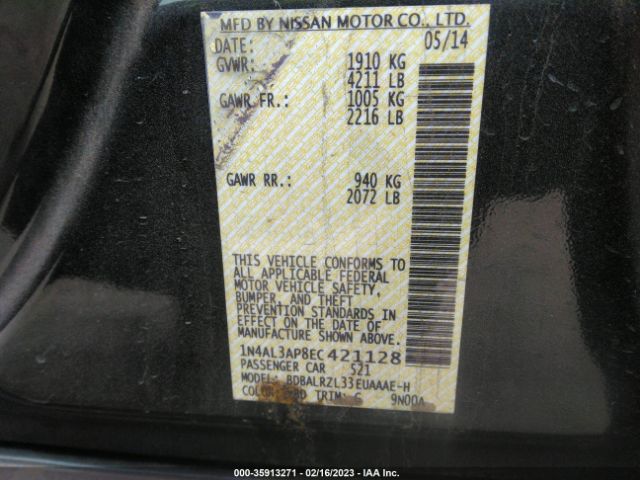 1N4AL3AP8EC421128 Nissan Altima 2.5 S