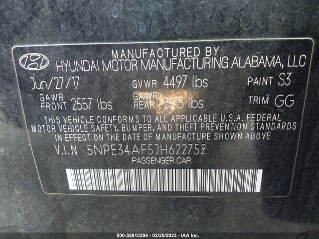 Hyundai SONATA SEL 2018 5NPE34AF5JH622752 Image 10