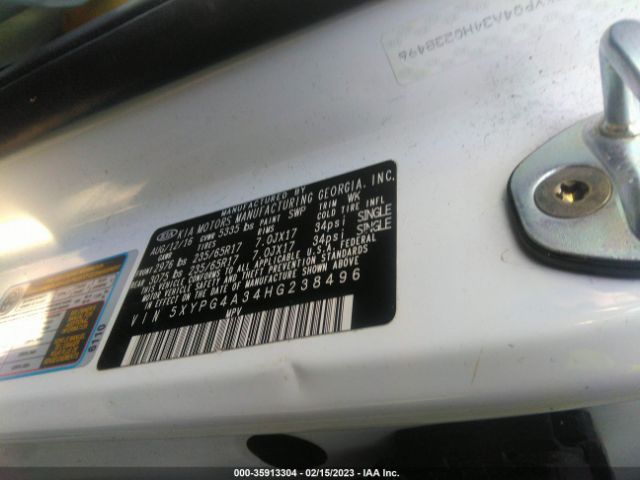 5XYPG4A34HG238496 KIA SORENTO LX