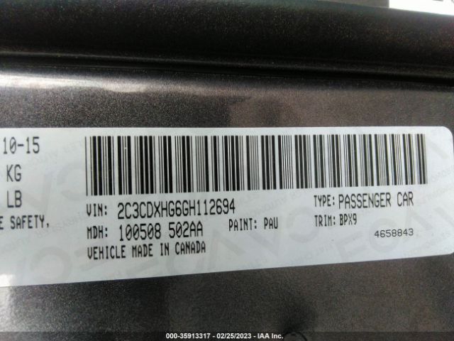2C3CDXHG6GH112694 Dodge Charger Sxt