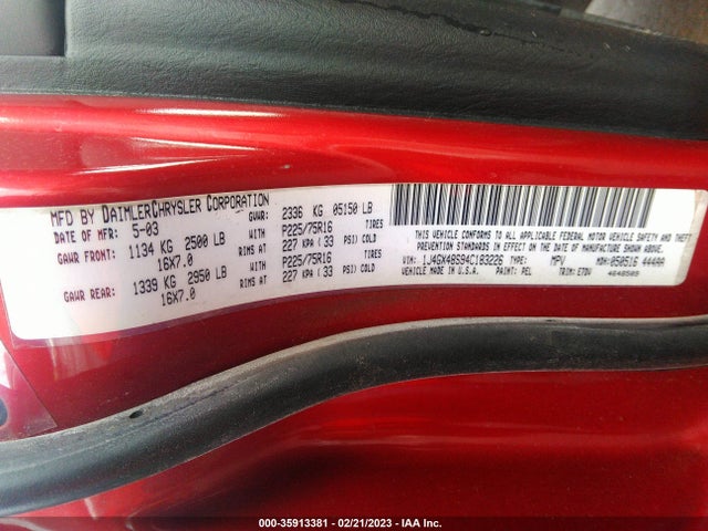 Jeep Grand Cherokee Laredo 2004 1J4GX48S94C183226 Image 10