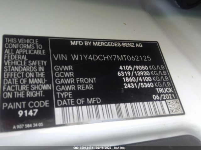 W1Y4DCHY7MT062125 Mercedes-Benz SPRINTER CARGO VAN