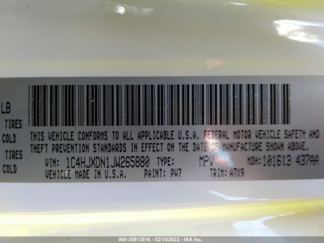 1C4HJXDN1JW265880 Jeep Wrangler Unlimited Sport