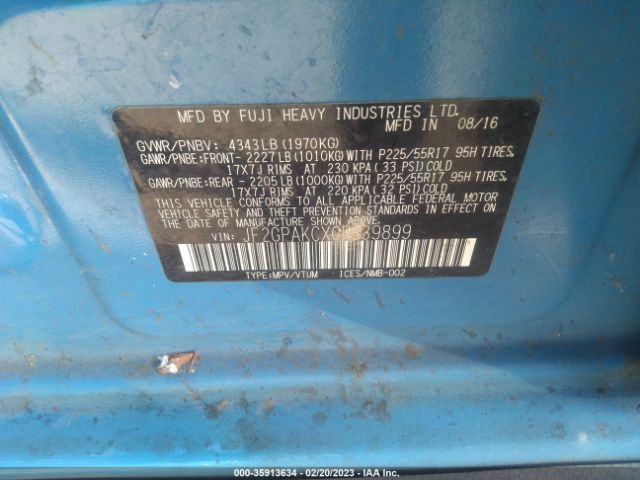 JF2GPAKCXGH339899 Subaru Crosstrek Limited