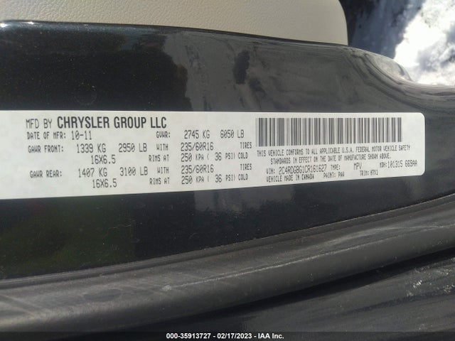 Dodge Grand Caravan Se 2012 2C4RDGBG1CR161627 Image 10