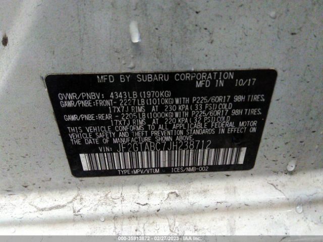 JF2GTABC7JH238712 Subaru Crosstrek Premium