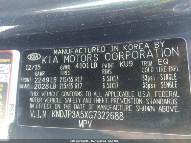 KNDJP3A5XG7322688 KIA SOUL +