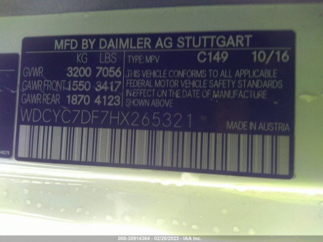 WDCYC7DF7HX265321 Mercedes-Benz G-class Amg G 63