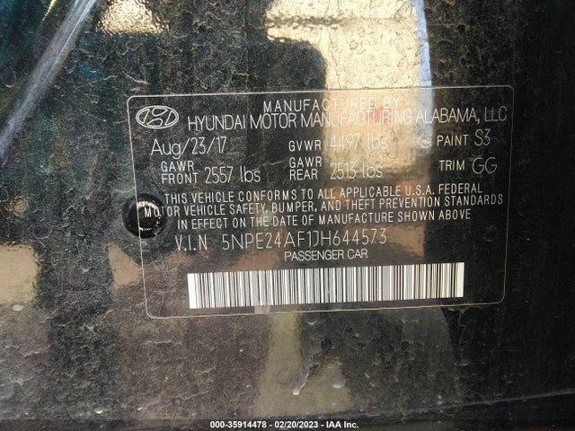 Hyundai SONATA SE 2018 5NPE24AF1JH644573 Image 10