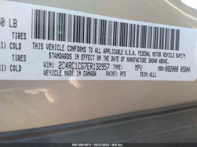 2014 CHRYSLER TOWN & COUNTRY TOURING-L VIN: 2C4RC1CG7ER132957
