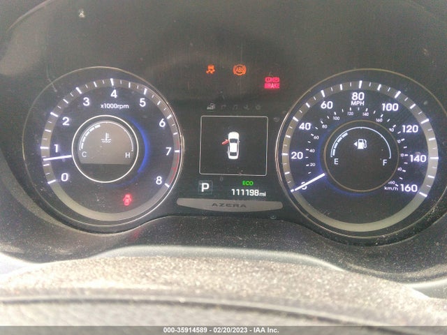 2016 HYUNDAI AZERA VIN: KMHFG4JG0GA521308