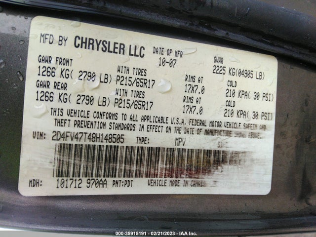 Dodge Magnum 2008 2D4FV47T48H148505 Image 10