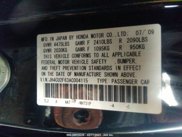 JH4CU2F63AC004115 Acura TSX