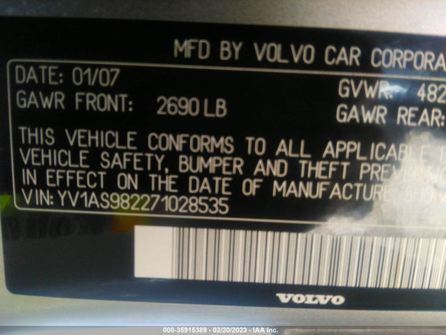 Volvo S80 2007 YV1AS982271028535 Image 10