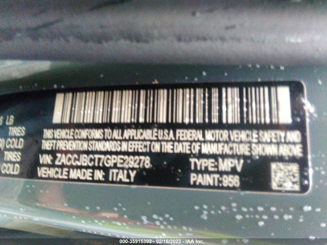 ZACCJBCT7GPE29278 Jeep Renegade Trailhawk