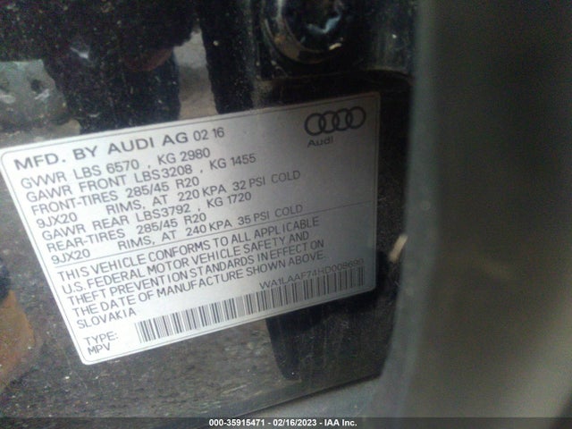 WA1LAAF74HD008699 Audi Q7 Premium Plus