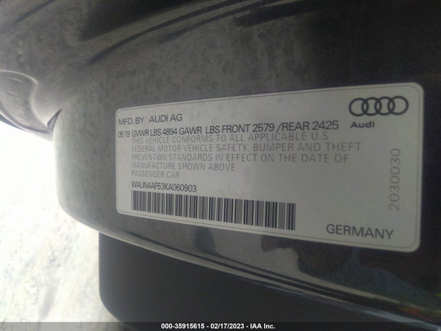2019 Audi S5, VIN: WAUN4AF53KA060903