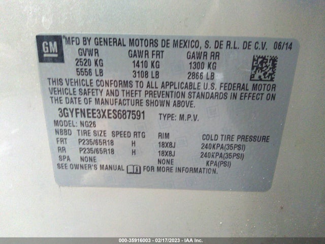 Cadillac Srx Luxury Collection 2014 3GYFNEE3XES687591 Image 9