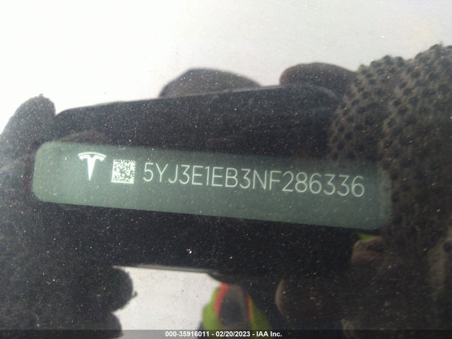 Tesla Model 3 Long Range 2022 5YJ3E1EB3NF286336 Image 9