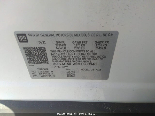GMC Terrain Sle 2021 3GKALMEV2ML383346 Image 9