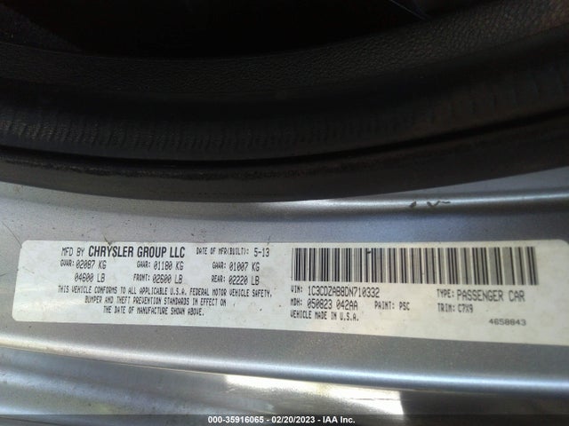 Dodge AVENGER SE 2013 1C3CDZAB8DN710332 Image 9