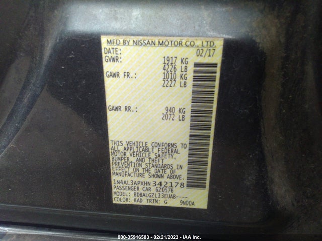 Nissan 2017 2017 1N4AL3APXHN342178 Image 25