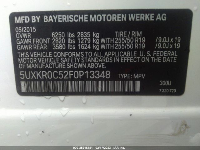 5UXKR0C52F0P13348 BMW X5 Xdrive35i