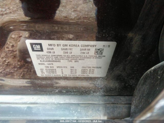 KL4CJASB5GB568493 Buick Encore