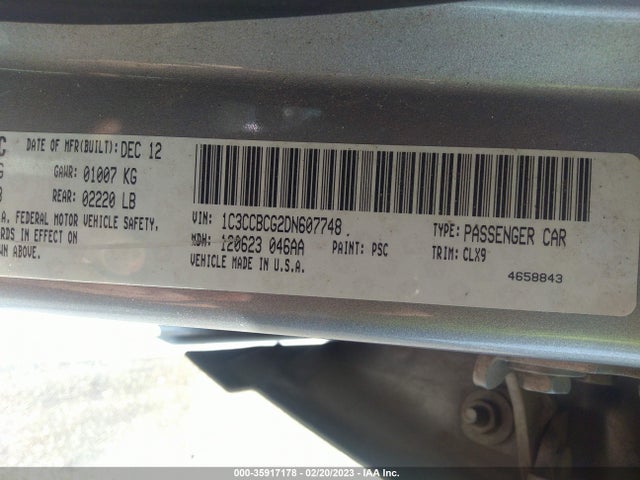 Chrysler 200 Limited 2013 1C3CCBCG2DN607748 Image 10