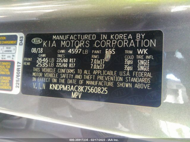 KNDPM3AC8K7560825 KIA Sportage Lx