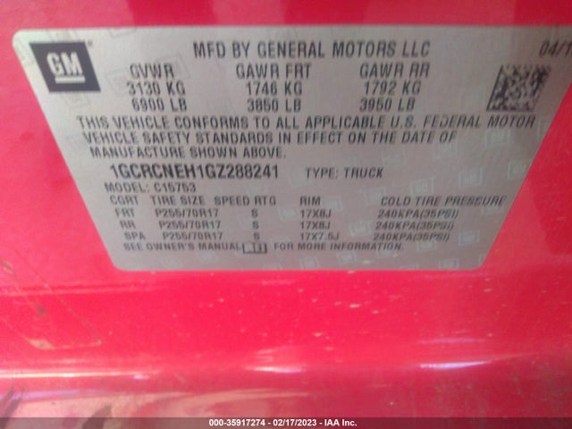 2016 Chevrolet Silverado 1500, VIN: 1GCRCNEH1GZ288241