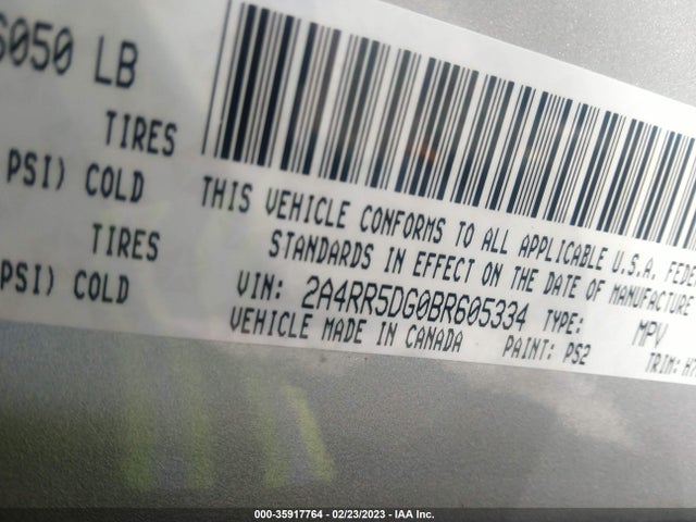 2A4RR5DG0BR605334 Chrysler Town & Country Touring