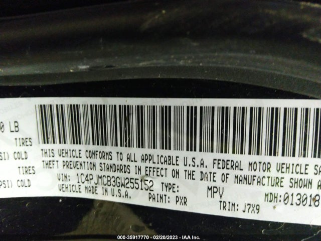 1C4PJMCB3GW255152 Jeep Cherokee 75th Anniversary