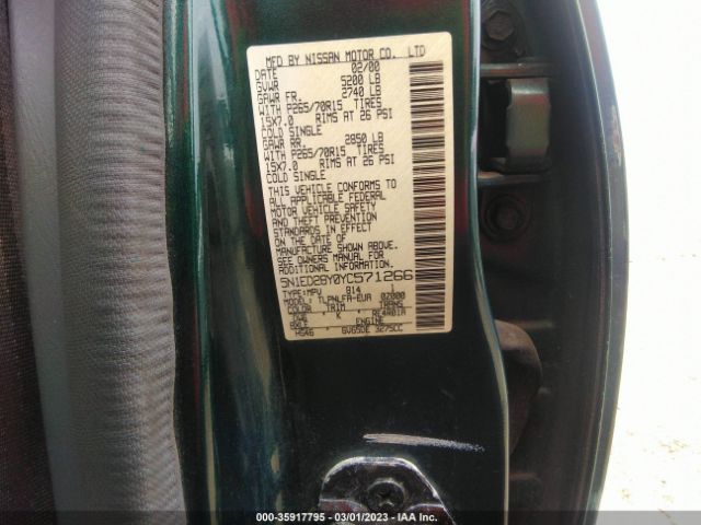 5N1ED28Y0YC571266 Nissan Xterra Xe/se