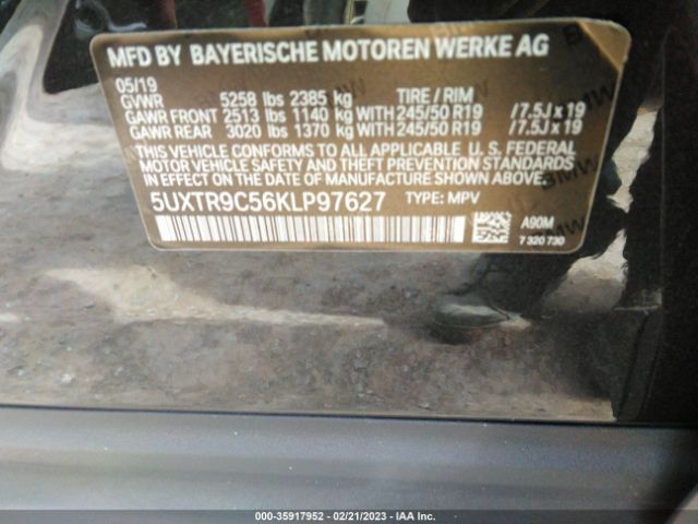 5UXTR9C56KLP97627 BMW X3 Xdrive30i