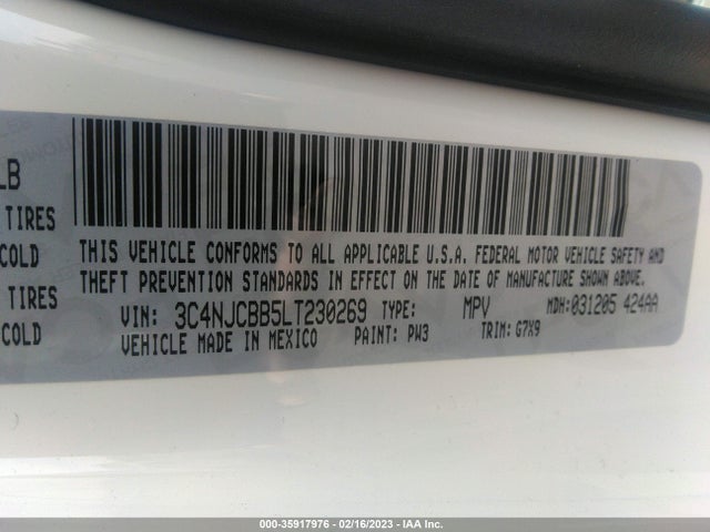 3C4NJCBB5LT230269 Jeep Compass Latitude