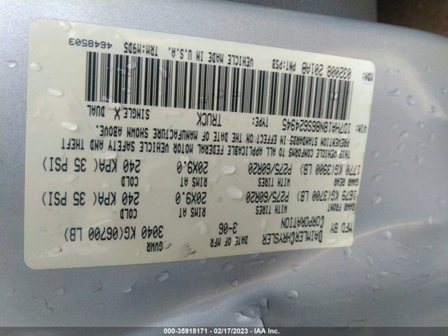Dodge Ram 1500 Slt 2006 1D7HA18N86S624945 Image 10