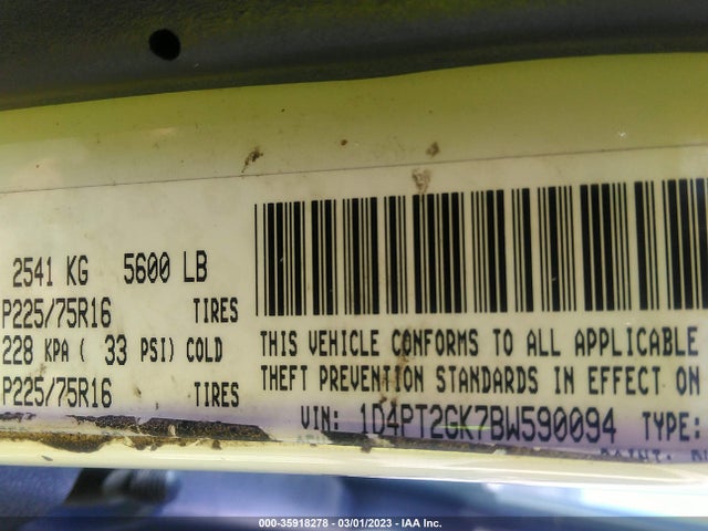Dodge Nitro 2011 1D4PT2GK7BW590094 Image 10