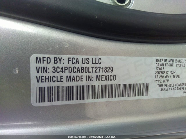 2020 Dodge Journey, VIN: 3C4PDCAB0LT271829