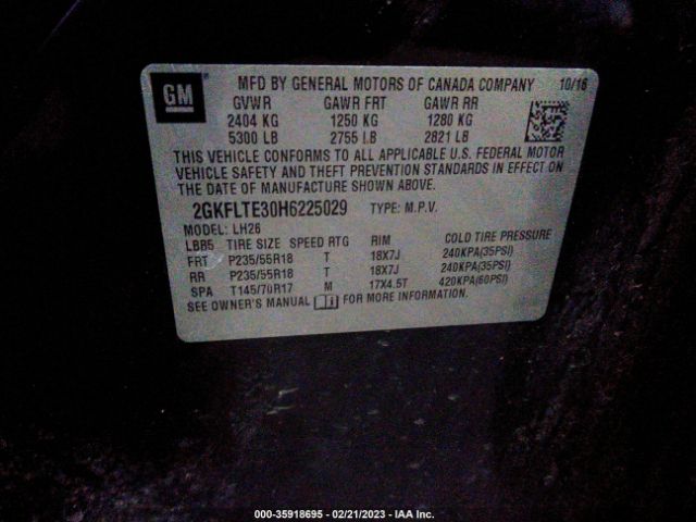 2GKFLTE30H6225029 GMC Terrain Sle