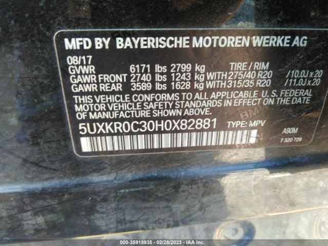 5UXKR0C30H0X82881 BMW X5 Xdrive35i
