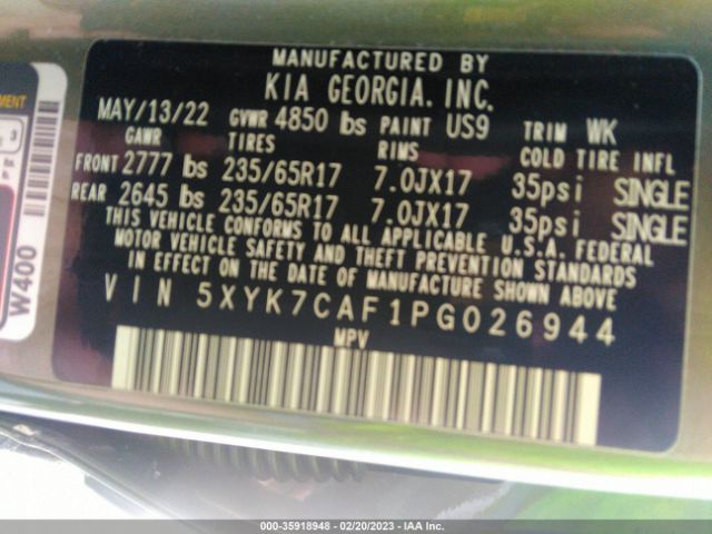 5XYK7CAF1PG026944 KIA Sportage X-pro