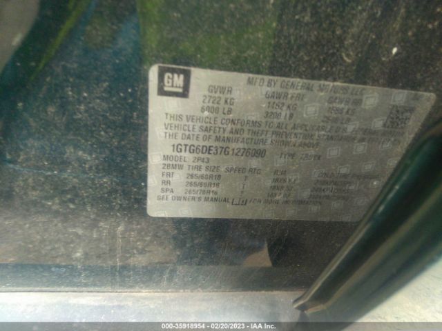 1GTG6DE37G1276090 GMC Canyon 4wd Slt