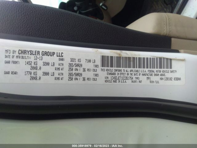 1C4SDJET1EC351754 Dodge Durango Citadel