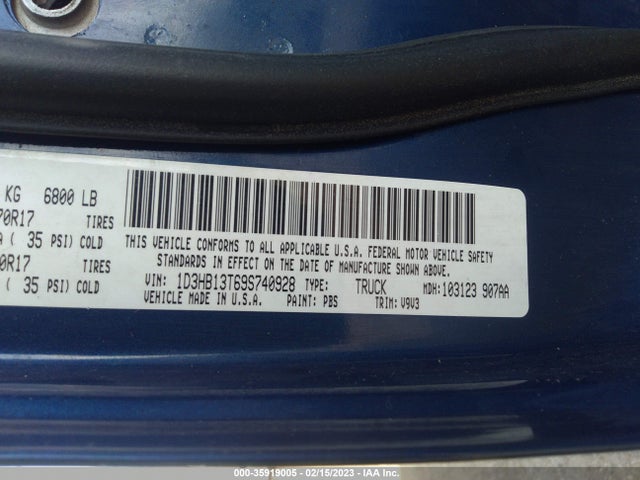Dodge Ram 1500 Slt 2009 1D3HB13T69S740928 Image 10