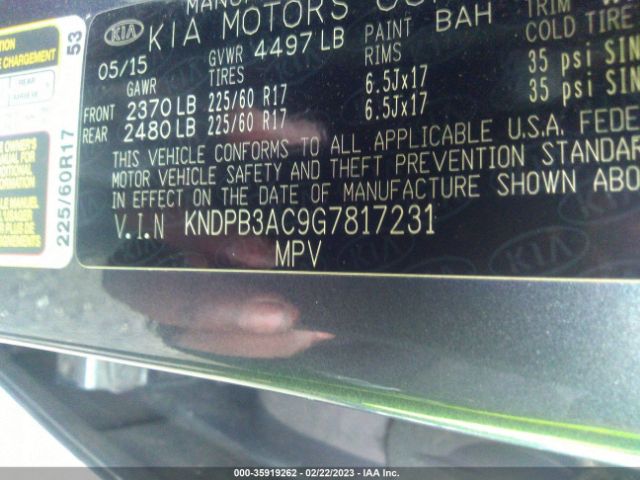 KNDPB3AC9G7817231 KIA Sportage Lx