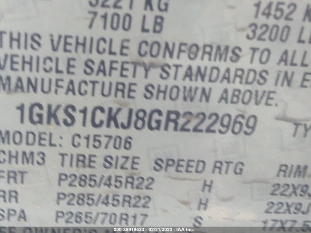 GMC YUKON DENALI 2016 1GKS1CKJ8GR222969 Image 9