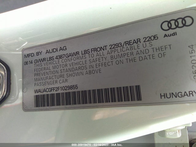 WAUACGFF2F1029855 Audi A3 1.8t Premium